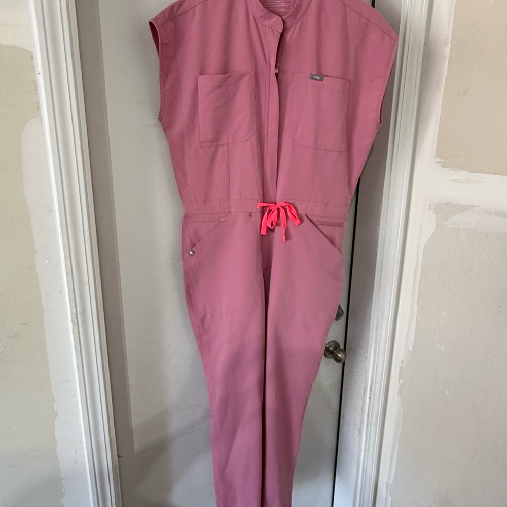 Figs Pink Sleeveless Jumpsuit